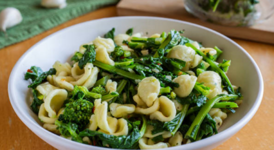 Orecchiette com bacalhau