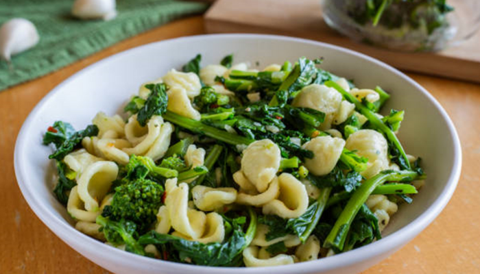 Orecchiette com bacalhau