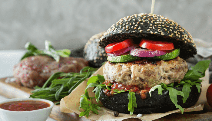 Pão de Hambúrguer black burguer ou pão de hambúrguer preto