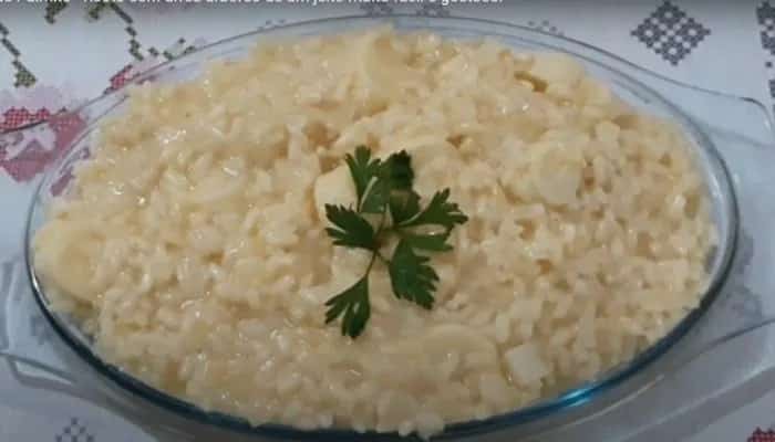 Risoto de palmito delicioso confira