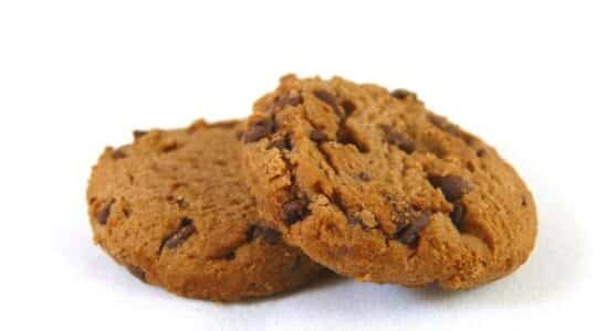 Cookies com gotas de chocolate delicioso