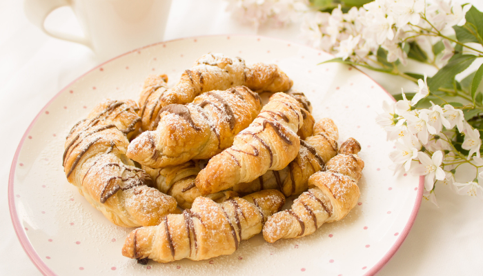 Receita de croissant recheado com nutella