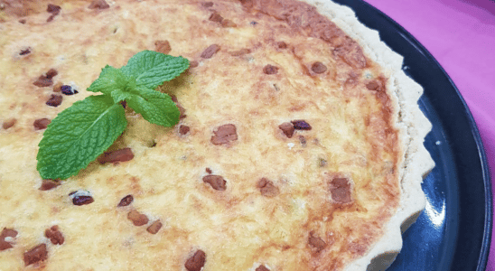 Quiche Lorraine com queijo meia cura